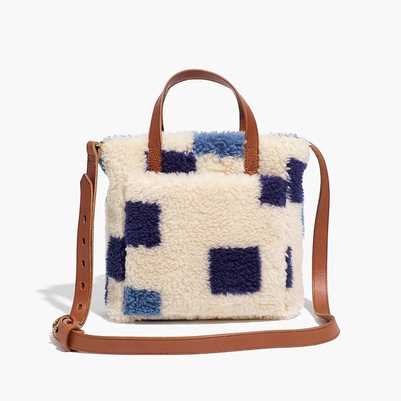 💙🤎 HTF The Small Transport Crossbody: (Re)sourced Sherpa Edition w leather - Picture 7 of 10